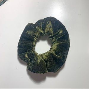 Green Velvet Scrunchie